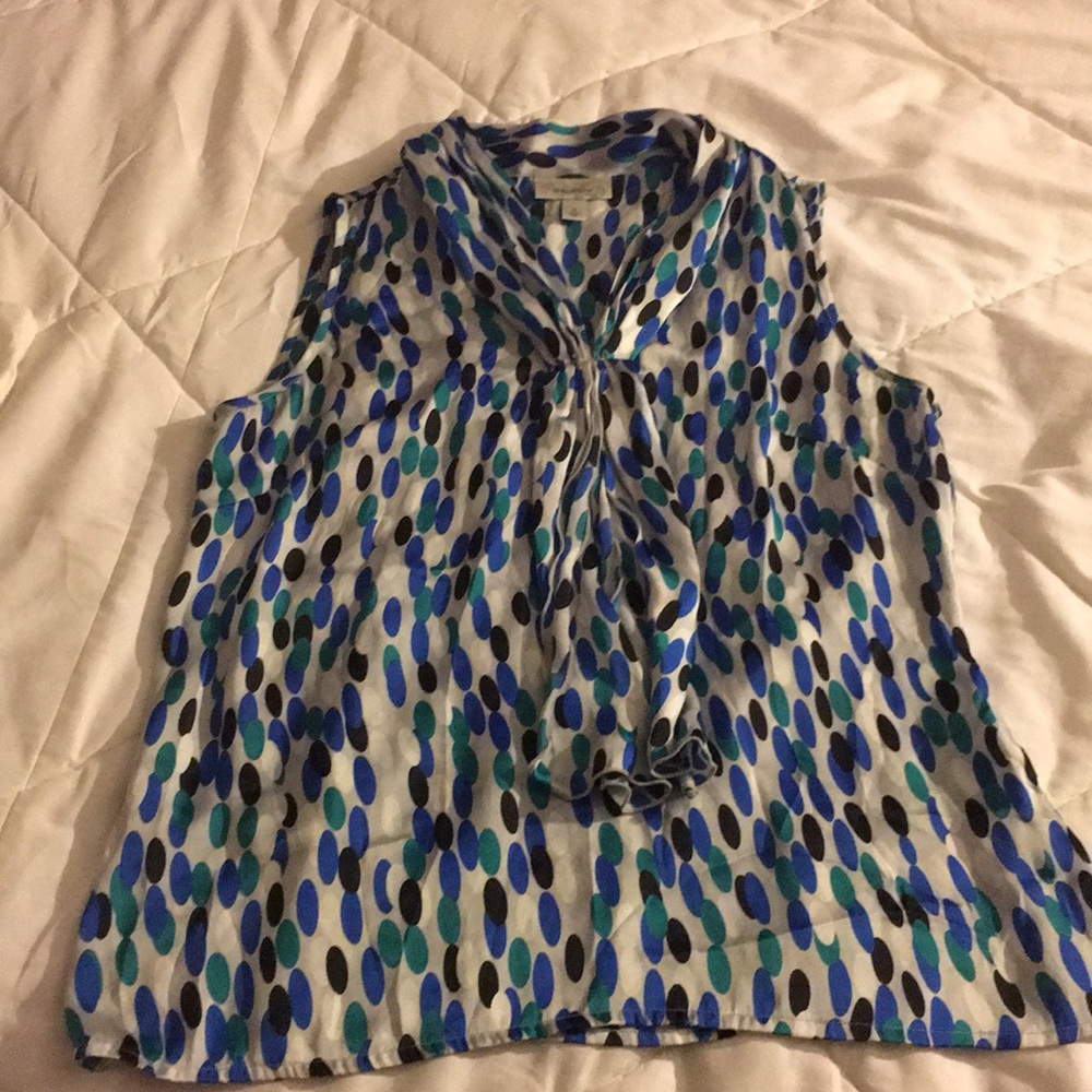 Sleeveless multi colored blouse